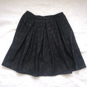 Boutique black skater skirt with embellishment